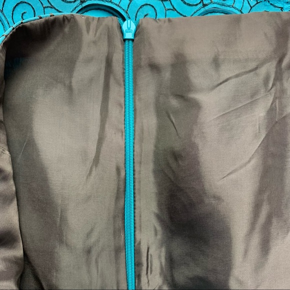 Sevier Skirts custom skirt, aqua and brown swirls with cutouts - Picture 5 of 8